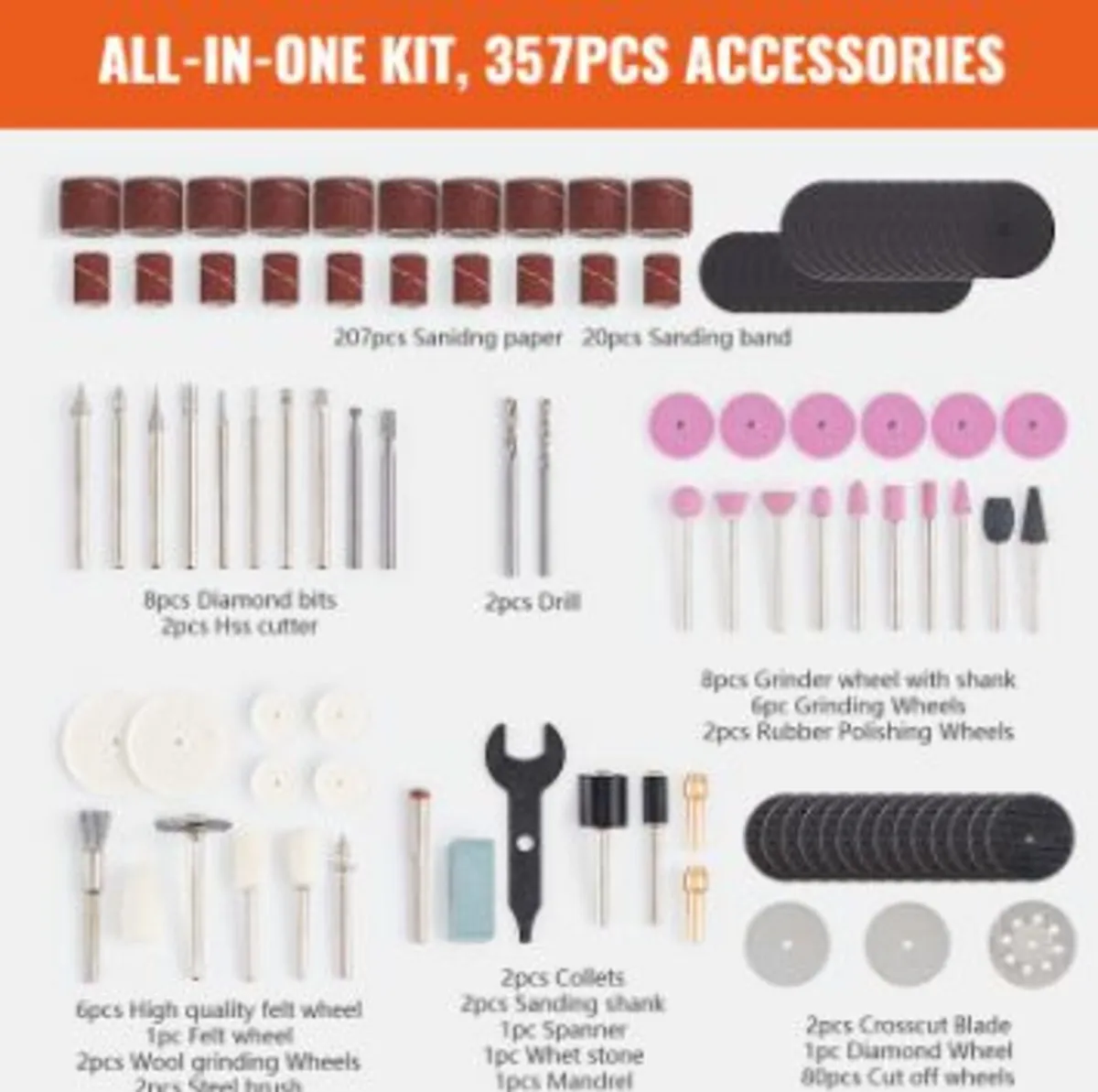 Rotary Tool Accessories Kit 357PCS - Image 4
