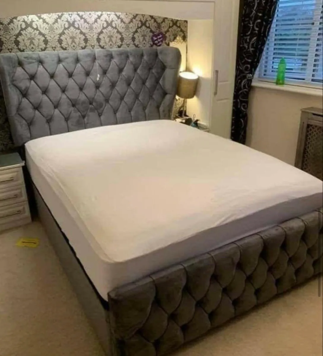 Brand new wingback beds with mattress - Image 1