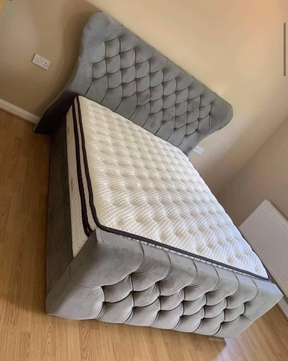 Brand new wingback beds with mattress - Image 3