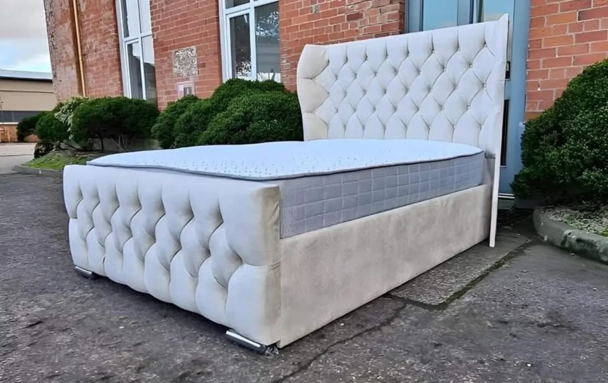 Brand new wingback beds with mattress - Image 4