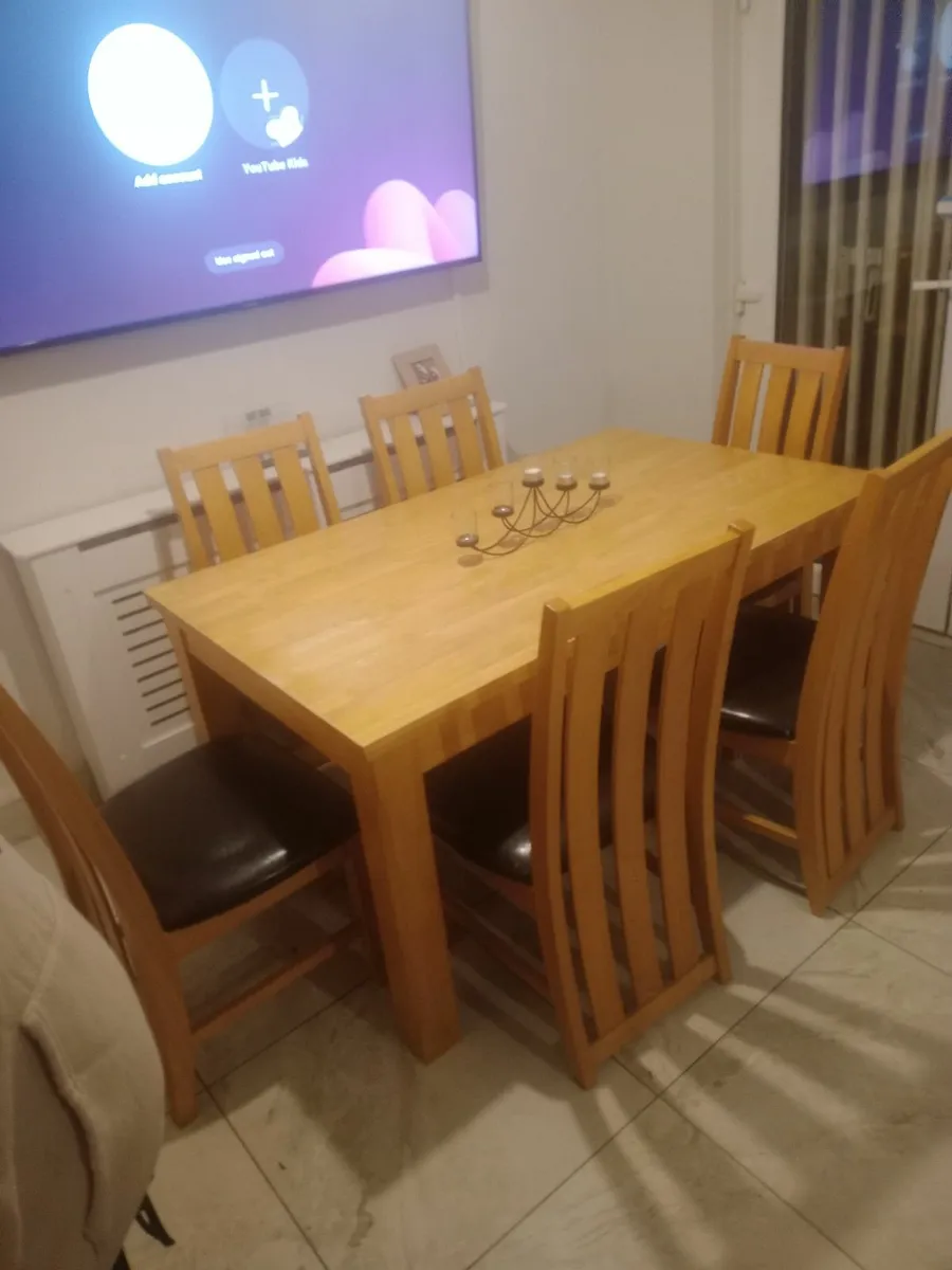 Table and 6 chairs solid wood - Image 1