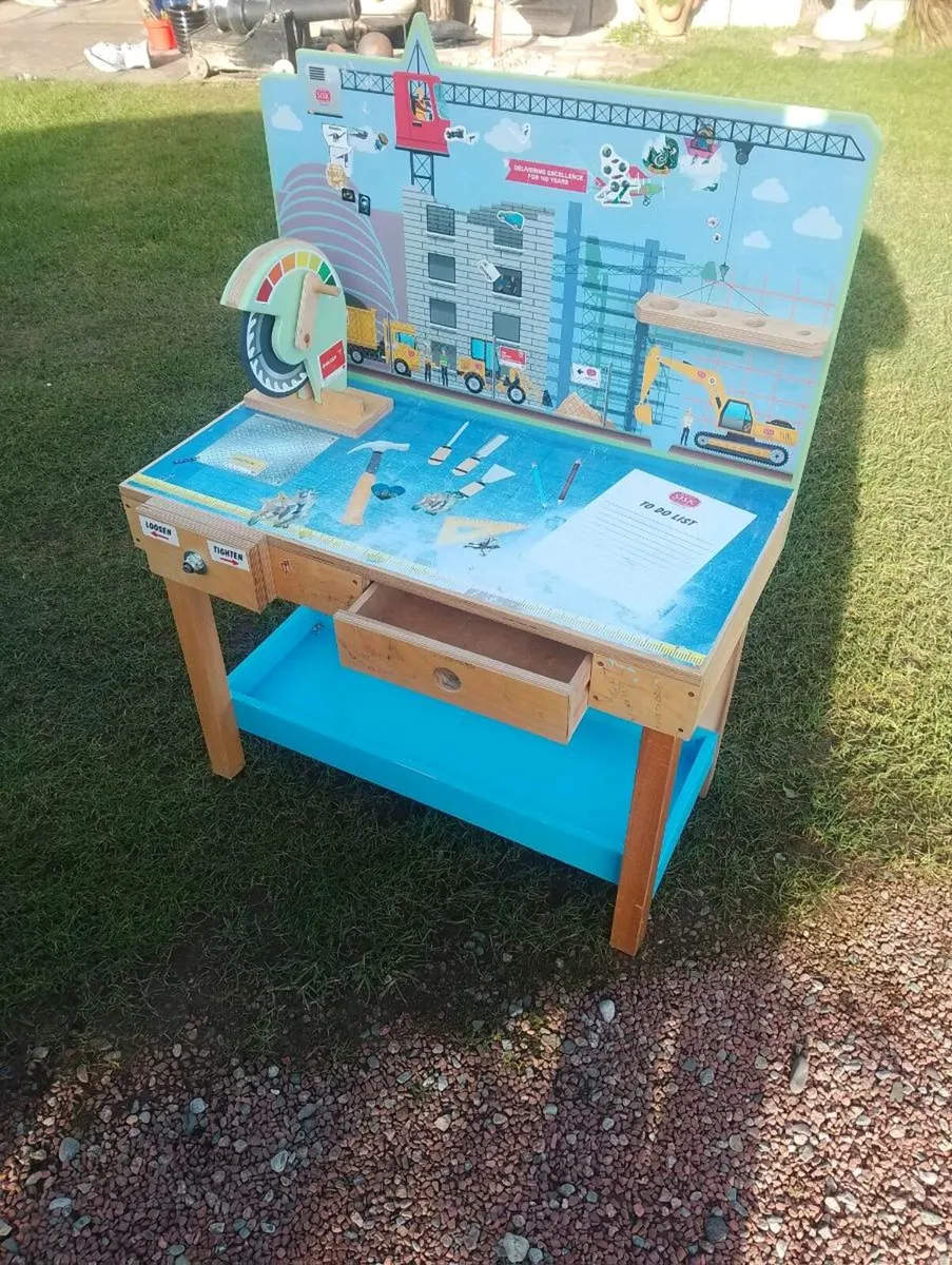 Solid wood toy work bench - Image 1