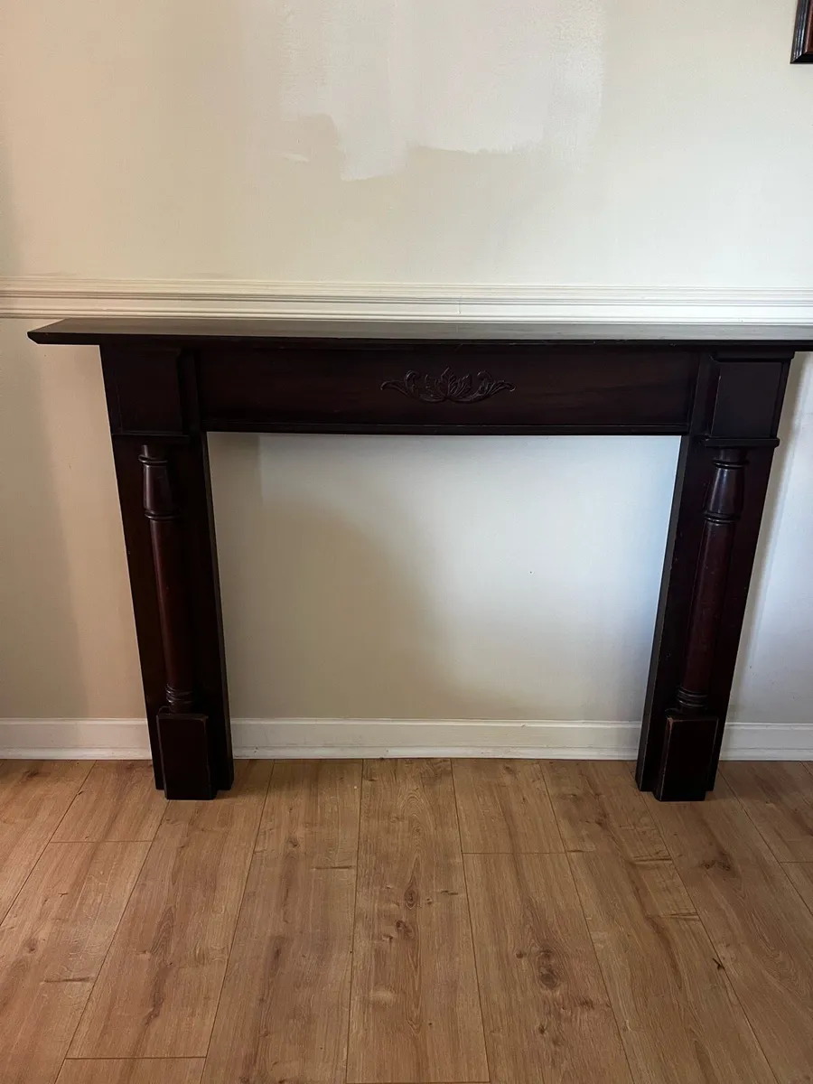 Vintage Wooden Fireplace Mantel Surround - Image 2
