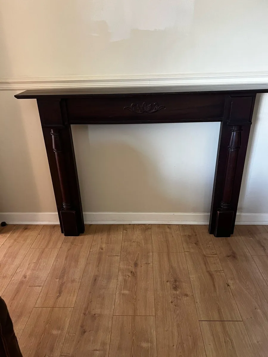 Vintage Wooden Fireplace Mantel Surround - Image 3