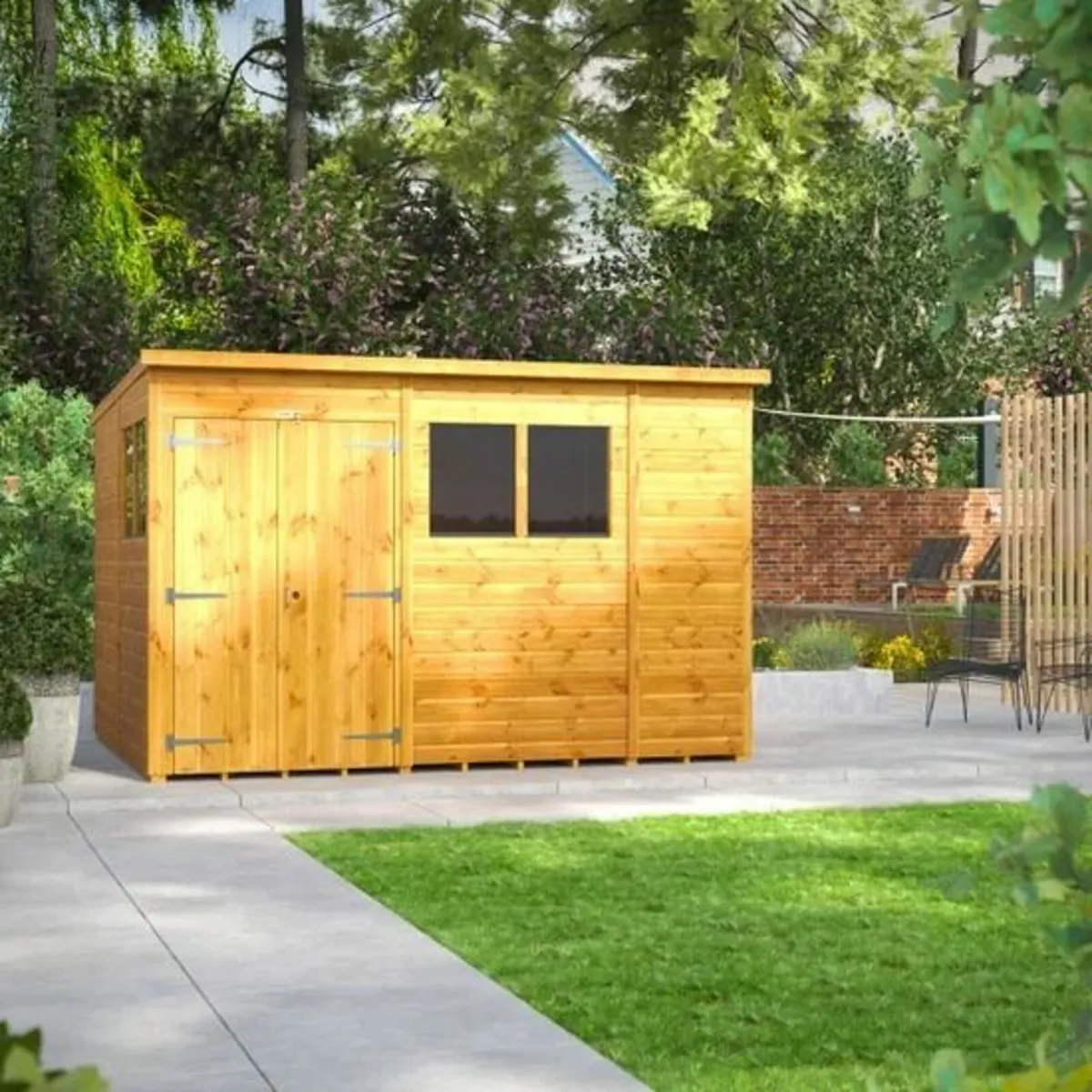 Coola 10x8 Deluxe Pent Sheds  Double Doors. - Image 1