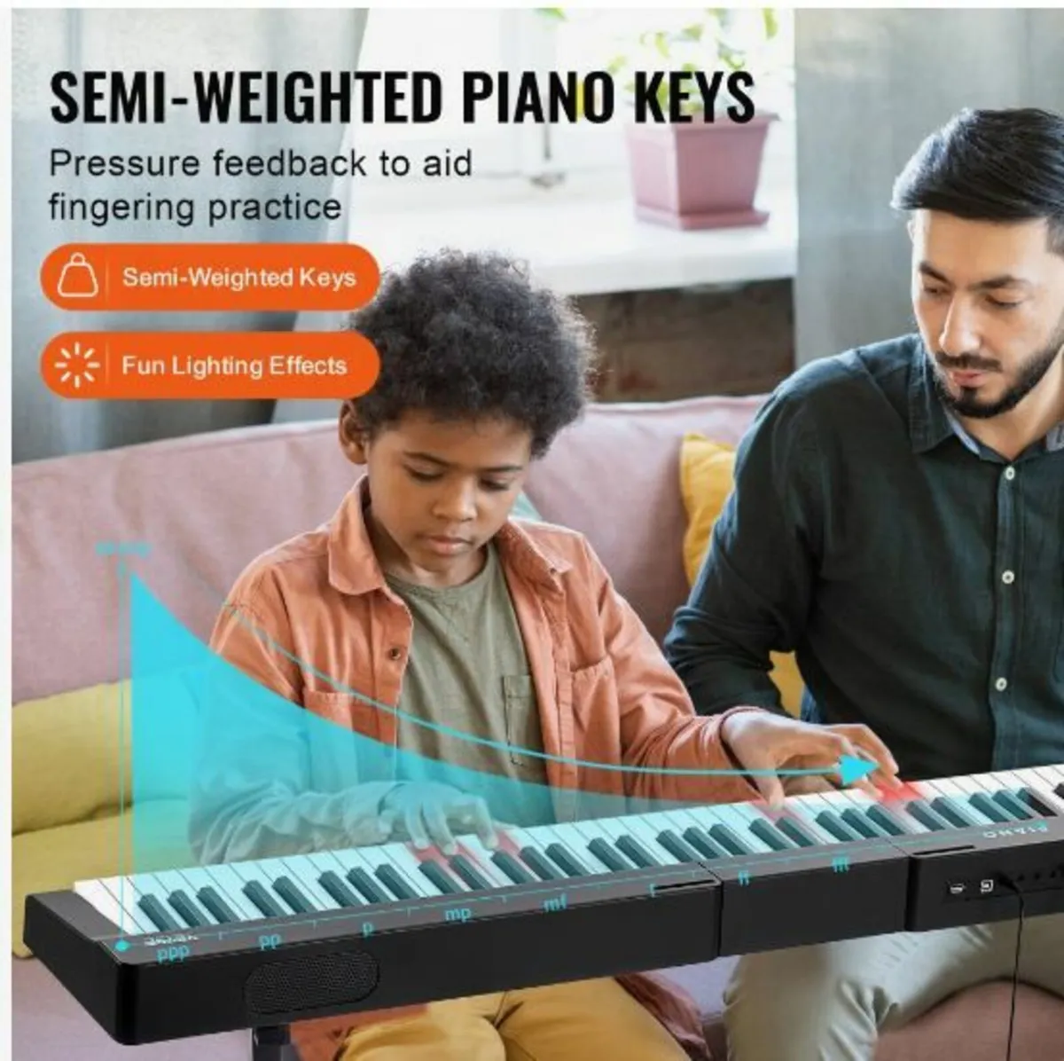 88 Key Digital Piano Keyboard Semi - Image 1