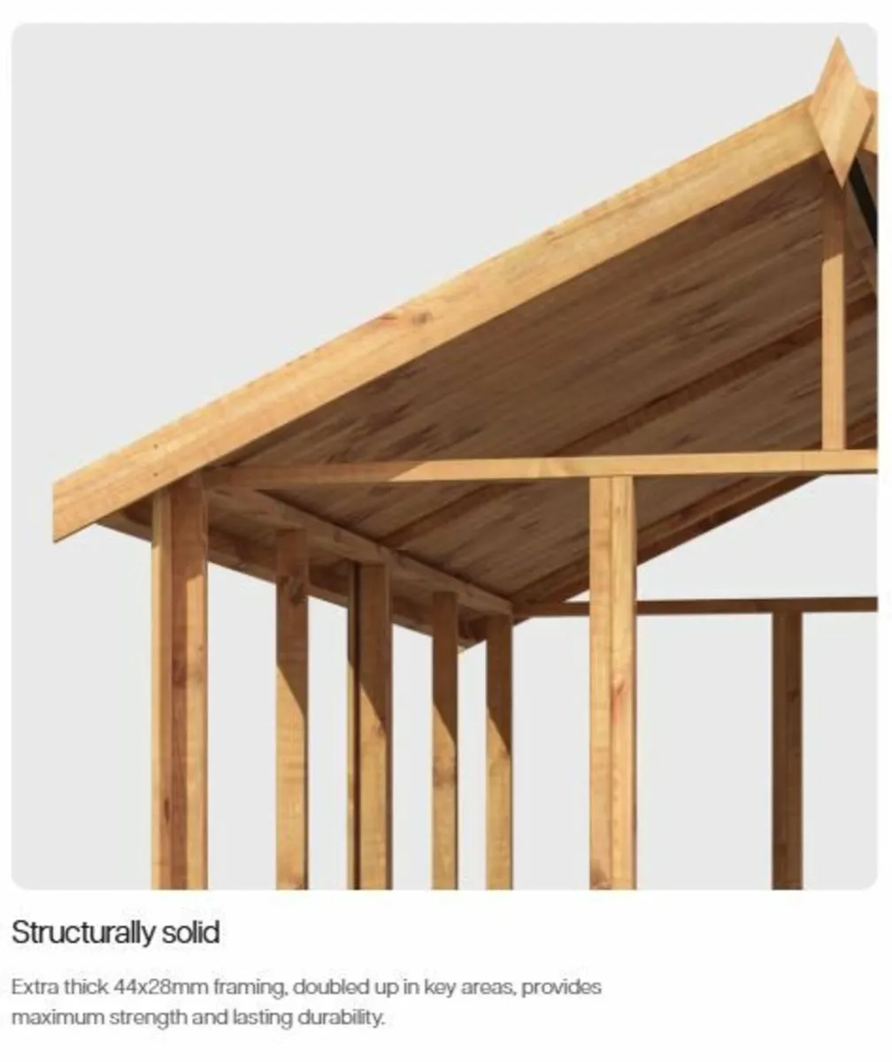 Coola 10x8 Deluxe Pent Sheds  Double Doors. - Image 3