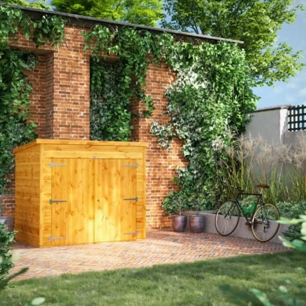 6X4 Deluxe Timber Bike Sheds.  Hold 3 Adult MTB's - Image 4