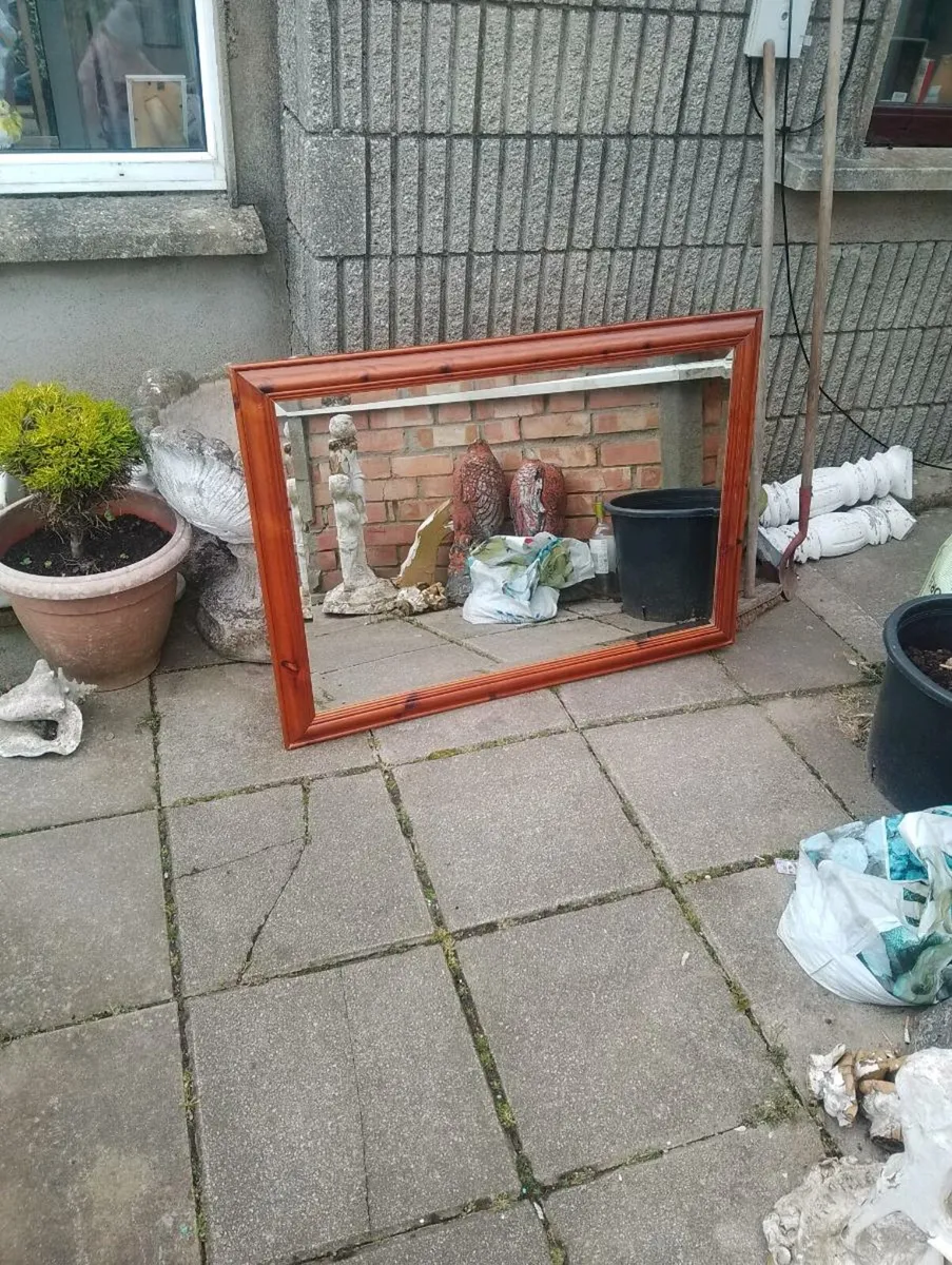Large pine mirror - Image 1