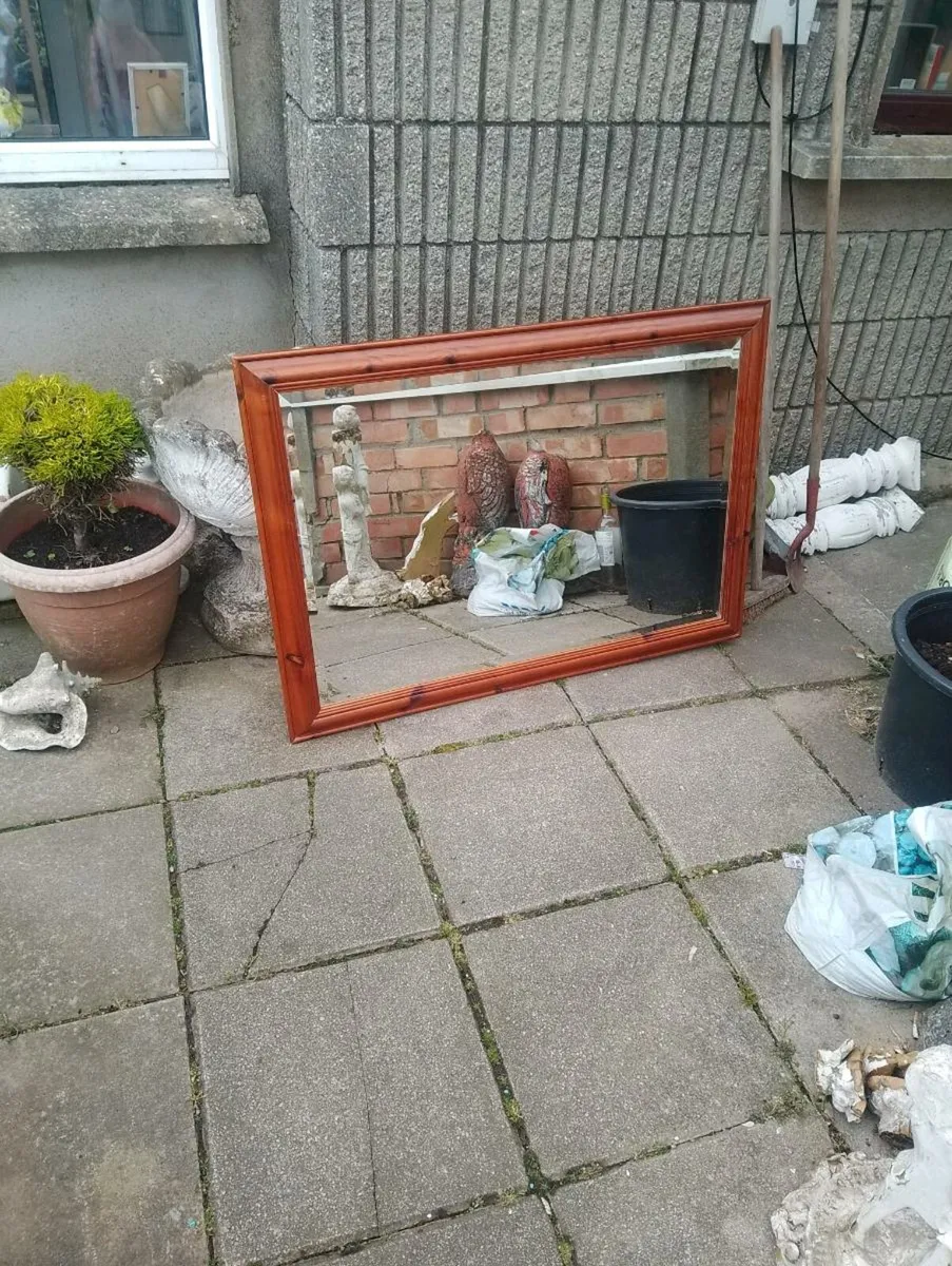 Large pine mirror - Image 2
