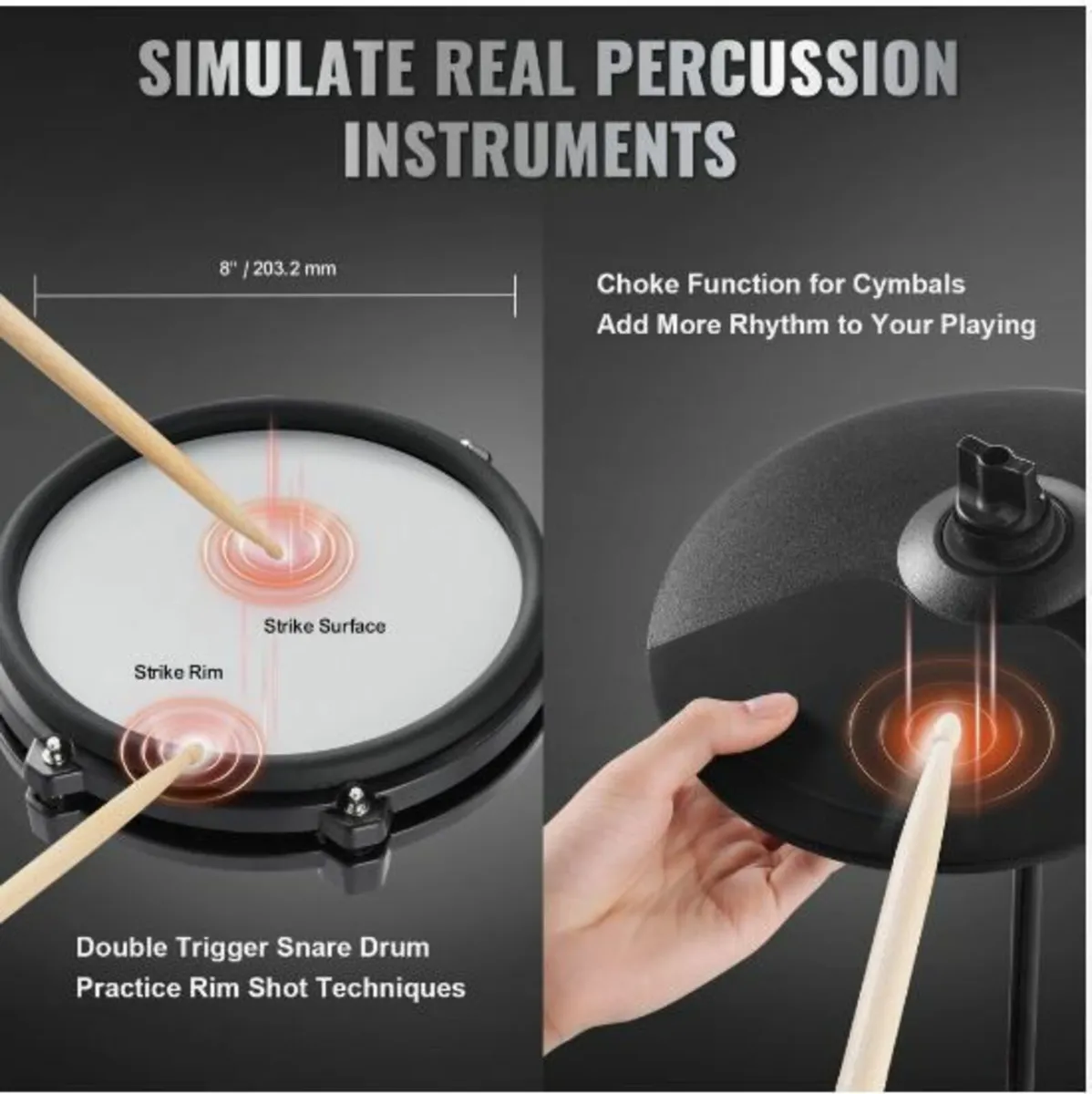 Electric Drum Set Electronic Drum Kit - Image 3