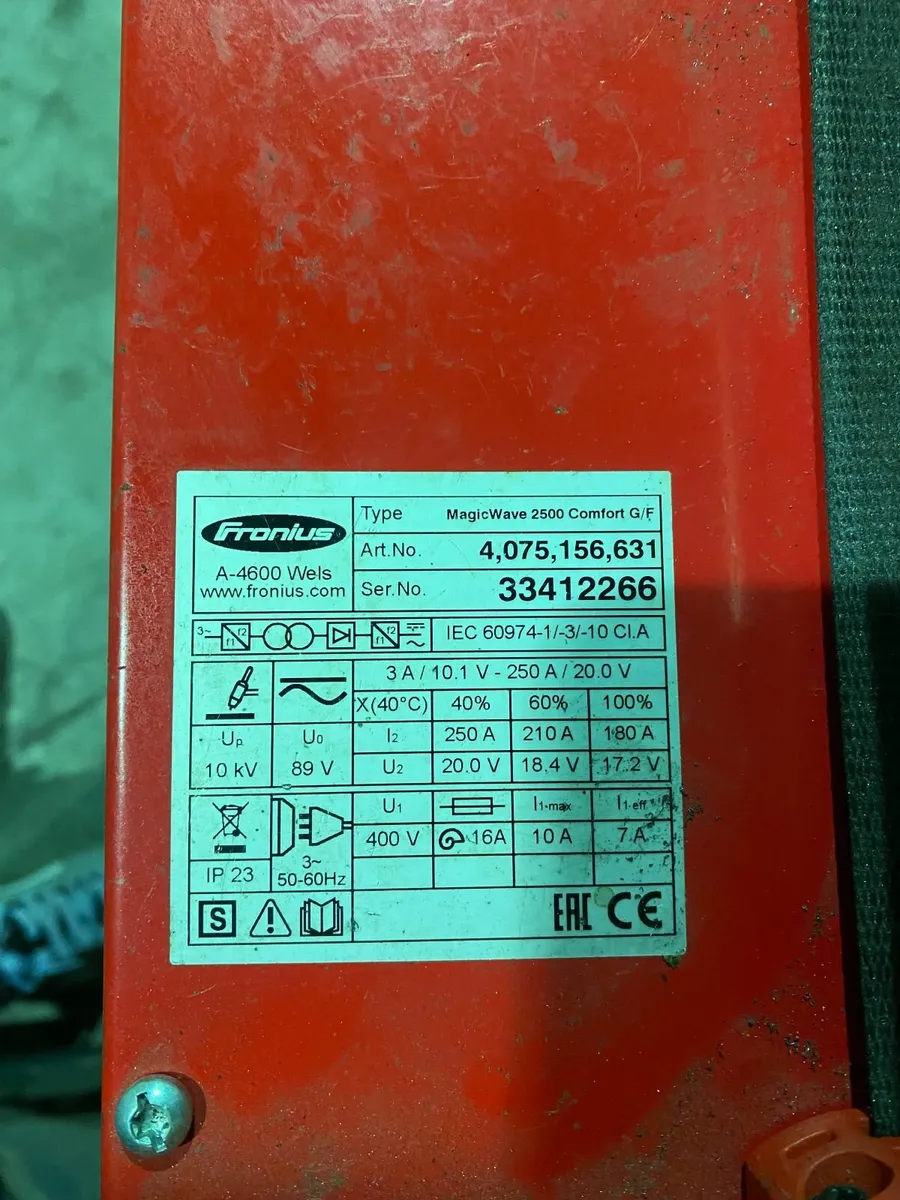 Fronius welder Magic wave 2500 - Image 2