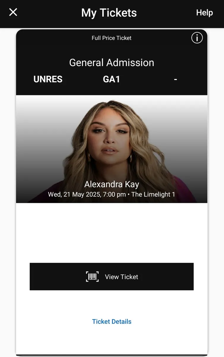 2 x Alexander Kay Tickets
