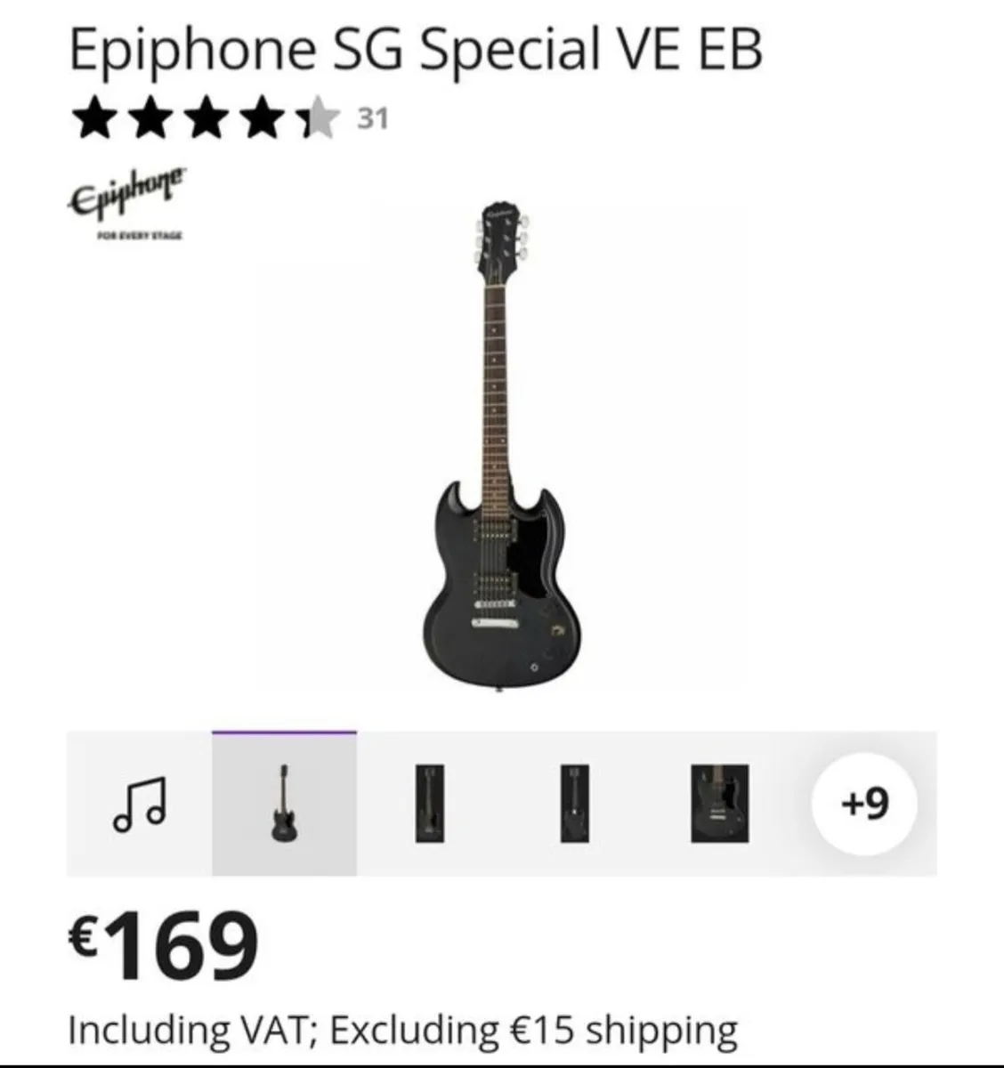 Epiphone SG Special VE EB (BLACK) - Image 2