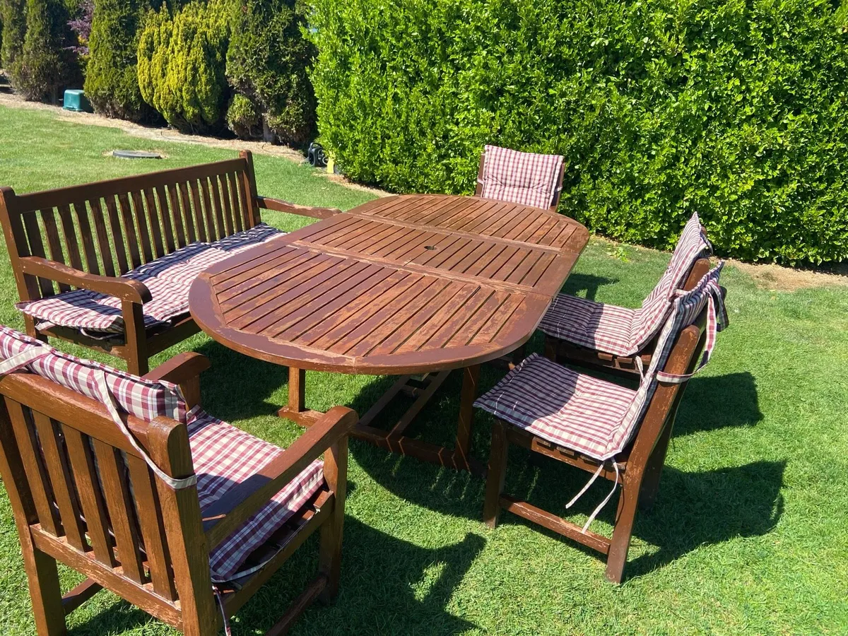 Teak garden furniture set - Image 2