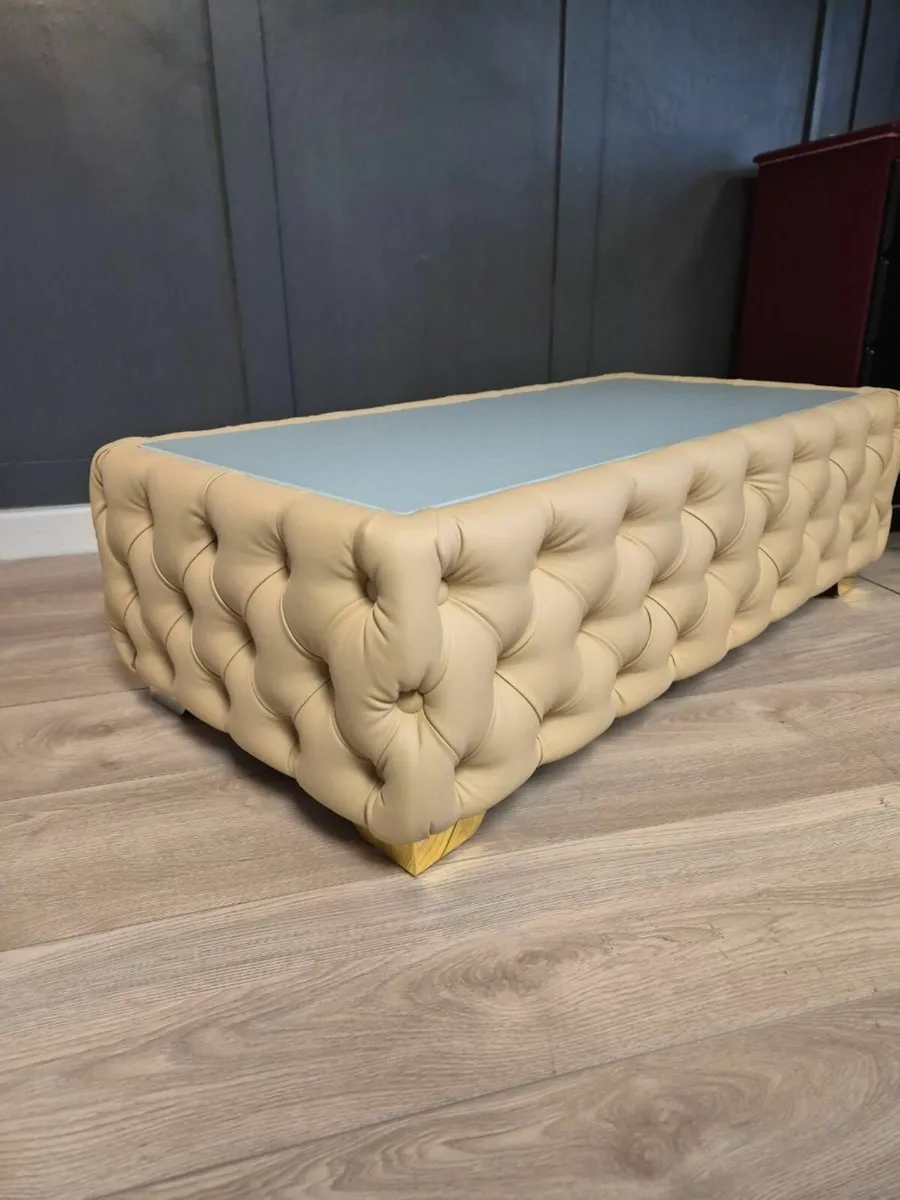 Chester Lux Coffee Table Velvet Rectangle 123x63x4 - Image 3