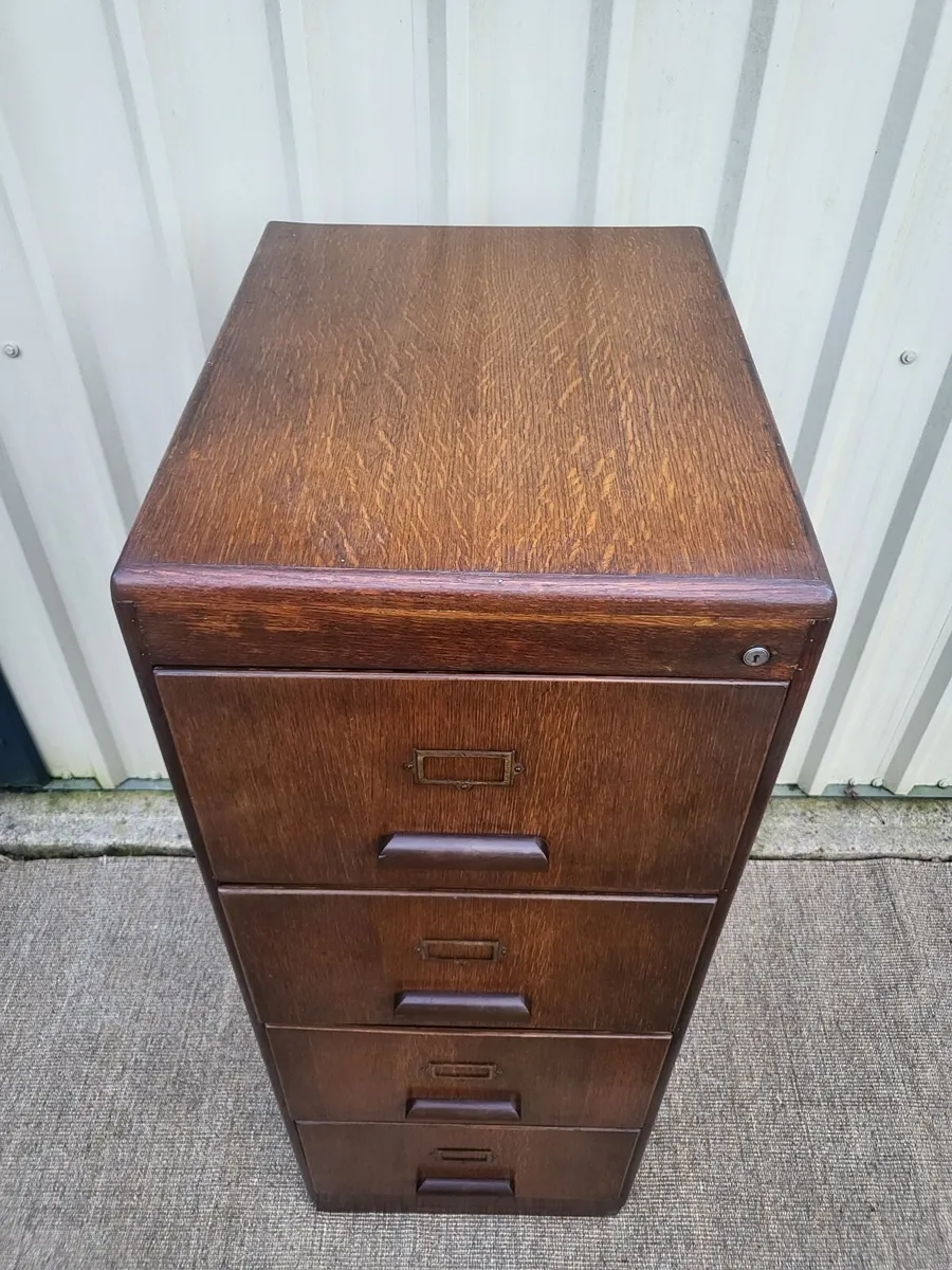 Large 20th century oak 4 drawers filling cabinet - Image 2