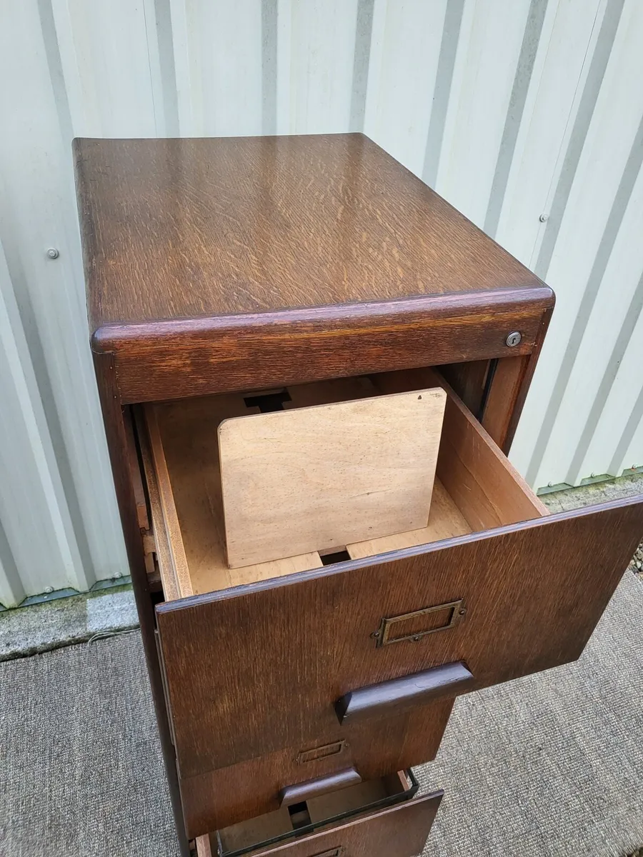 Large 20th century oak 4 drawers filling cabinet - Image 3