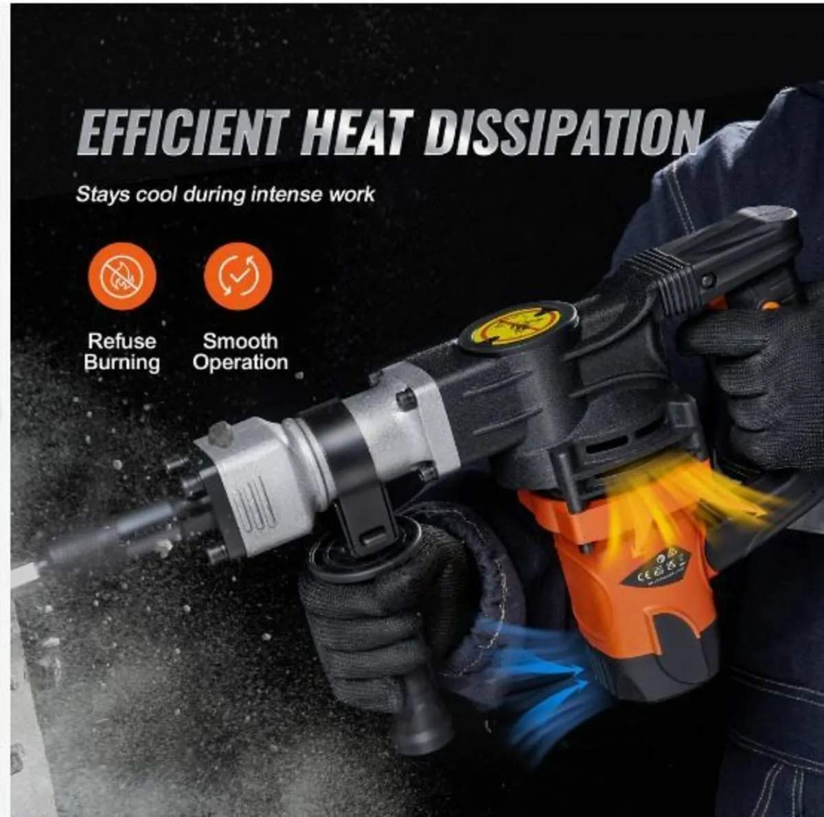 Demolition Jack Hammer Concrete Breaker 1600W - Image 4