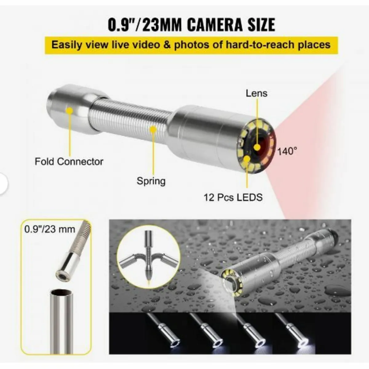 50M Sewer Inspection Camera 7 Inch Monitor - Image 3