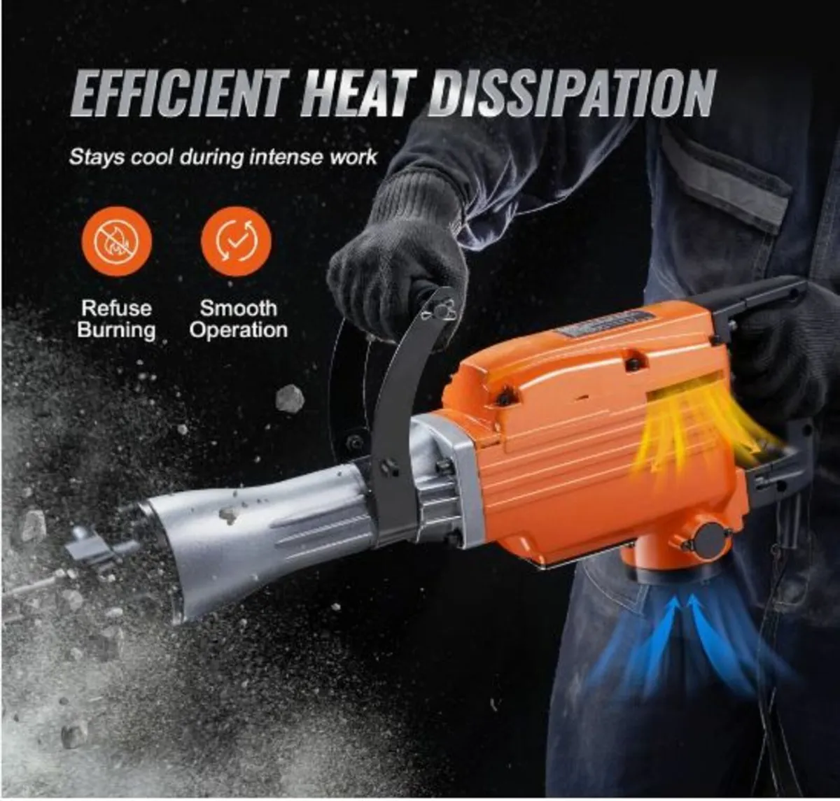 Demolition Jack Hammer Concrete Breaker 2200W - Image 3