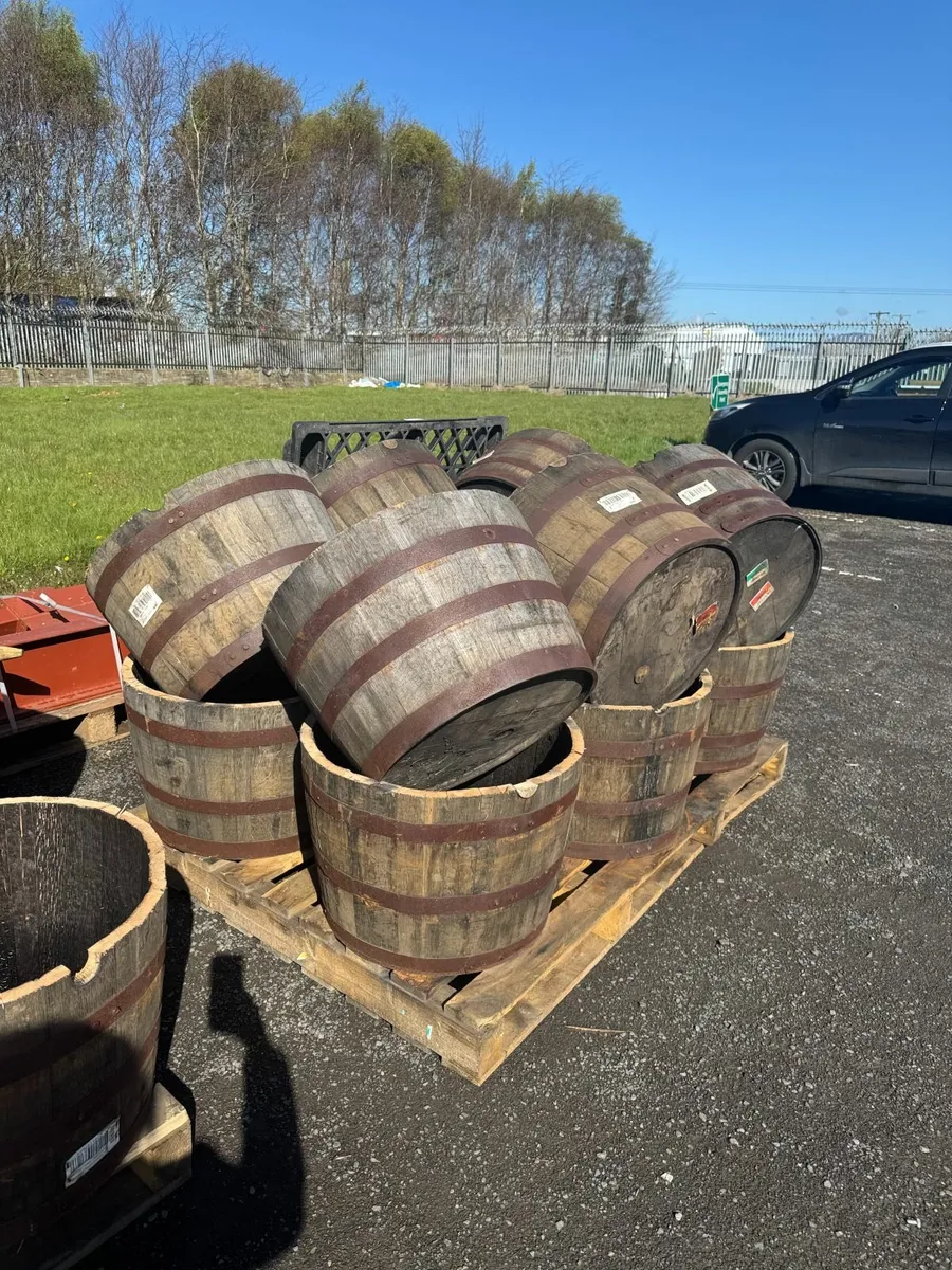 Half whiskey barrels - Image 1