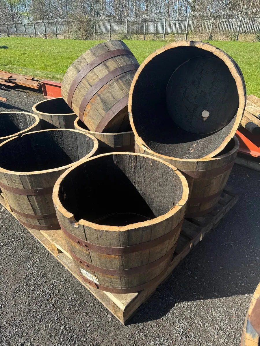 Half whiskey barrels - Image 2