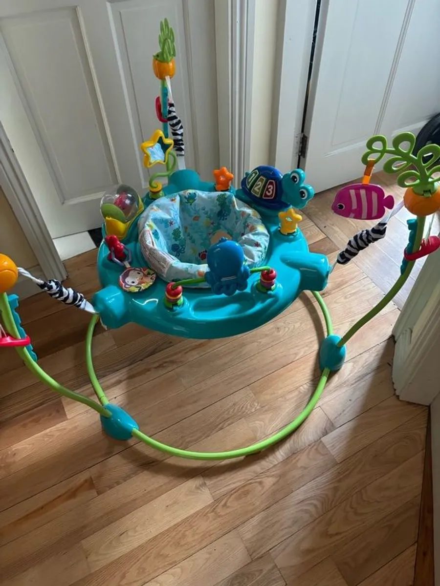 Baby Einstein Curiosity Cove 2-in-1 Activity Baby Jumper - Image 1