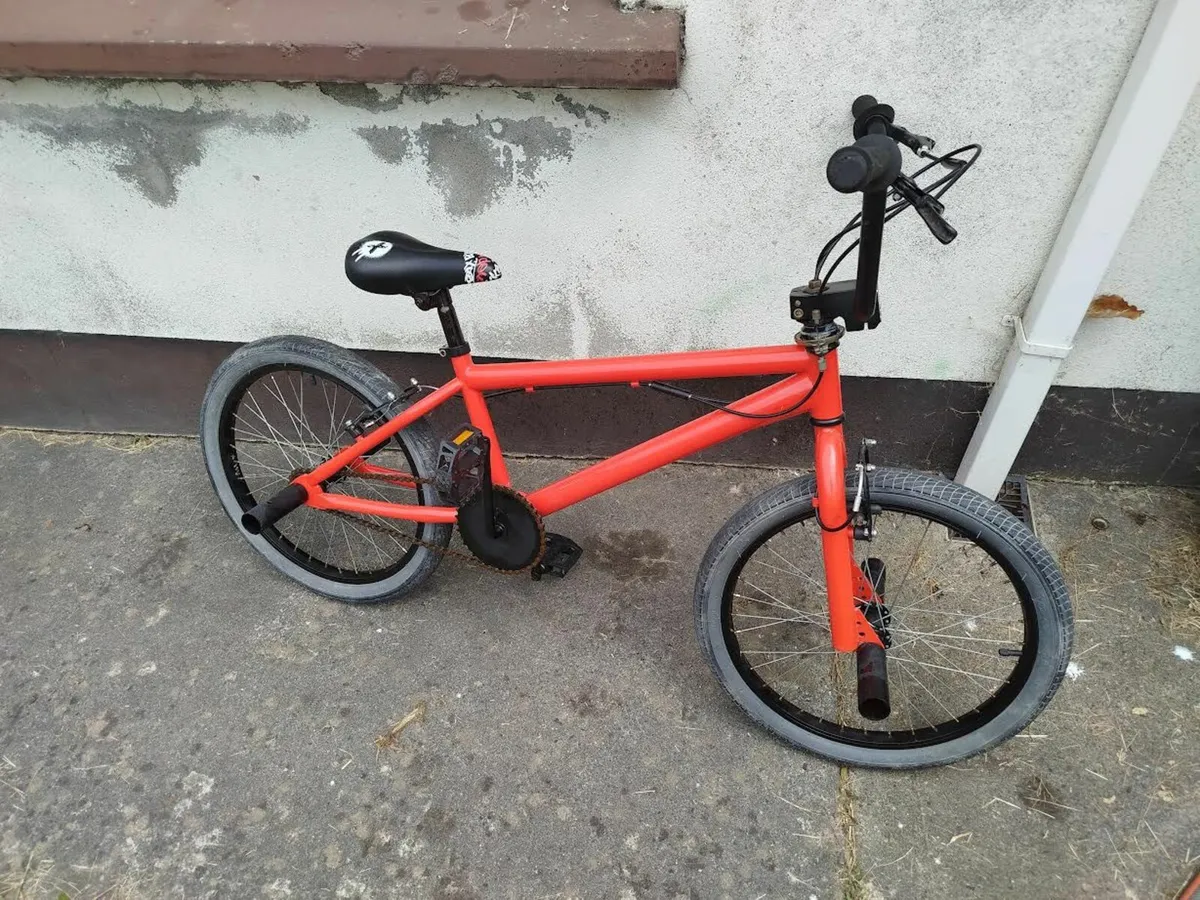 BMX bike Red Black Pegs Gyro For Sale - Image 1