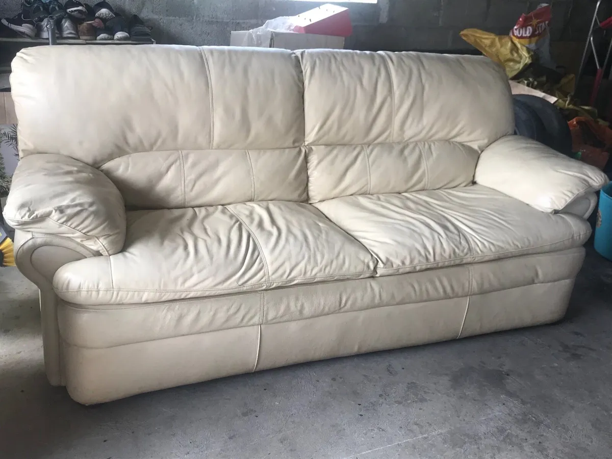 Three seater sofa and one chair - Image 1