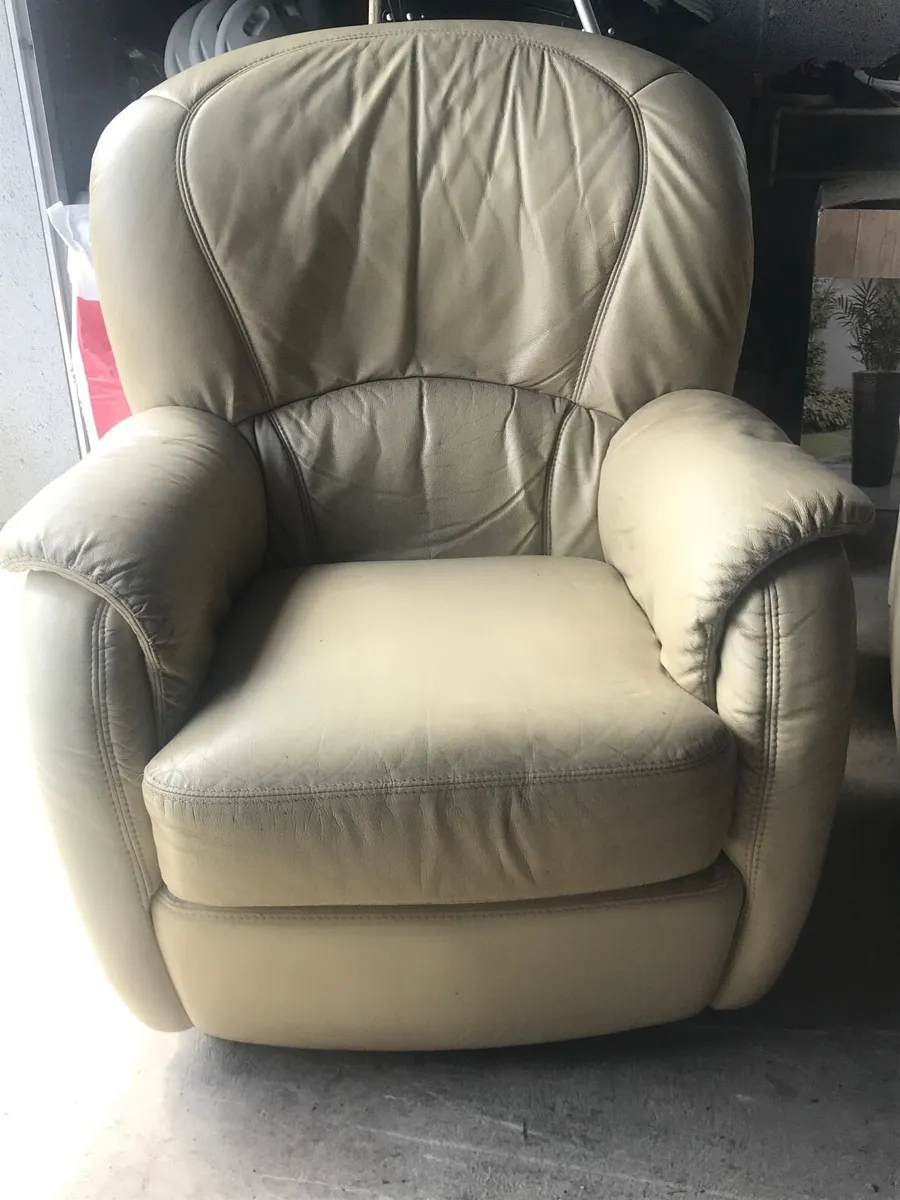 Three seater sofa and one chair - Image 2