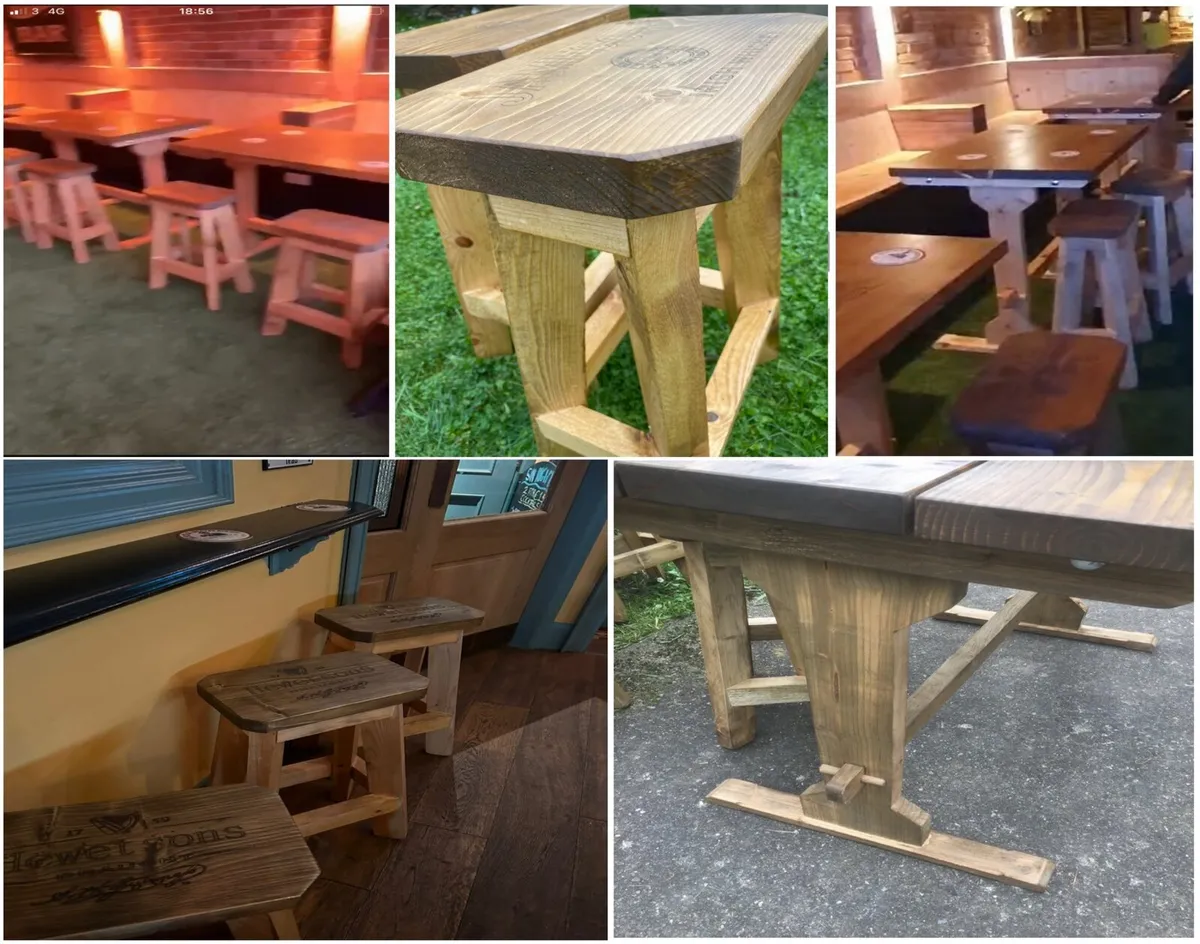 Coffee Shop Pub Tables Beer Garden Stools - Image 1