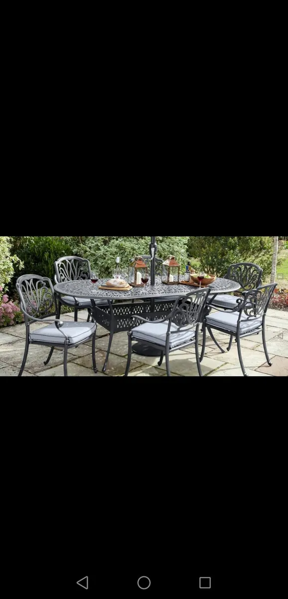 Brand New Hartman Antique Grey Cast Alum  6 Seater - Image 3