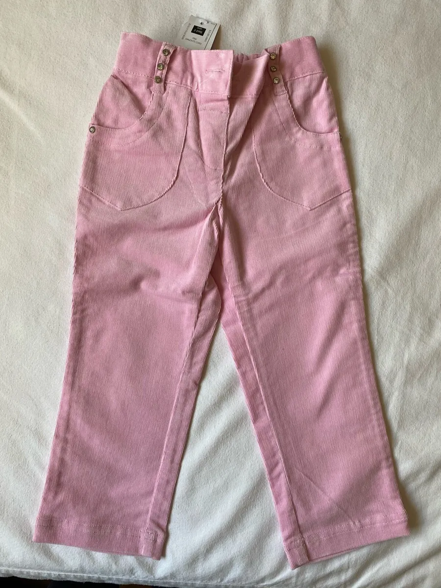 Brand new Girl’s Pink Cotton Corduroy Trousers - Image 1