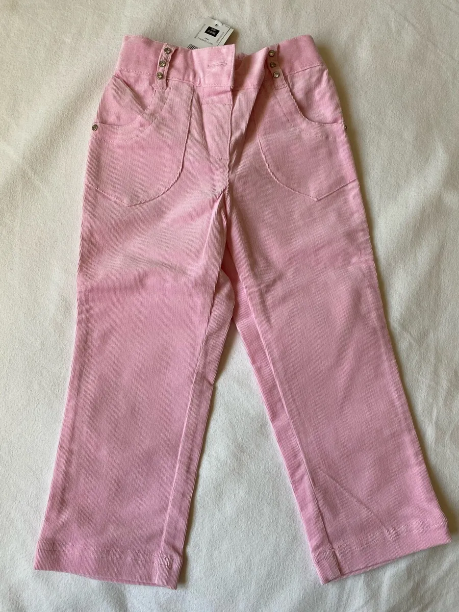Brand new Girl’s Pink Cotton Corduroy Trousers - Image 2