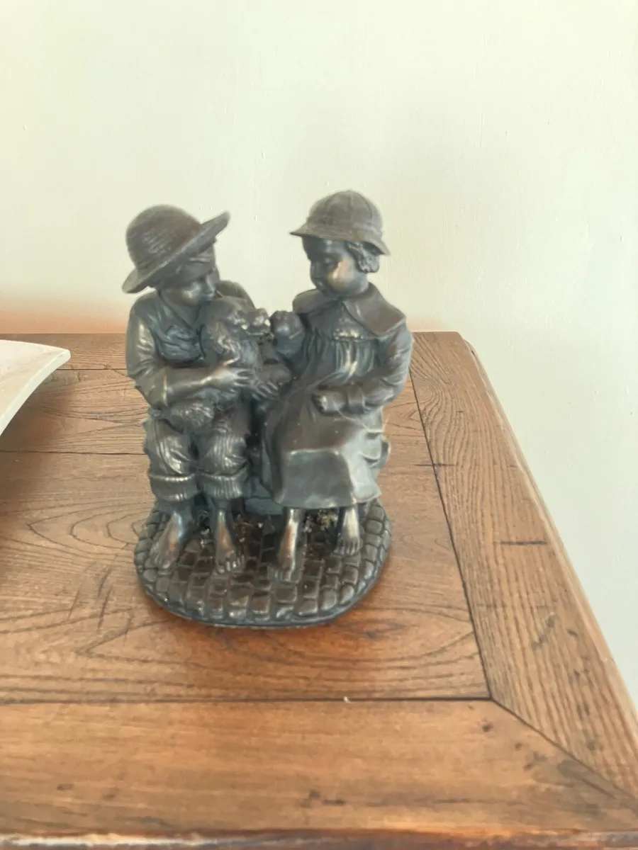 Genesis Bronze Boy Girl Statue - Image 4