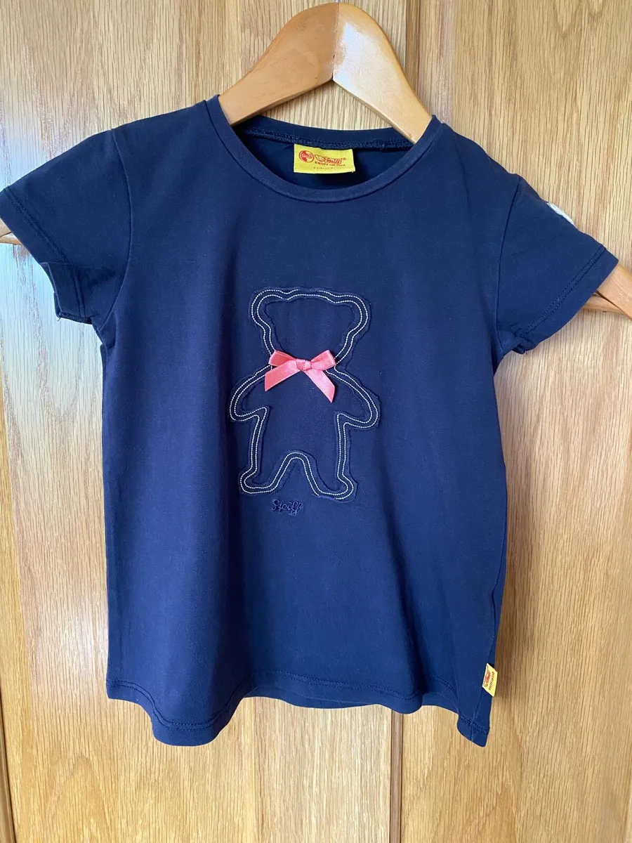 STEIFF Bear Girl’s Navy Marine Short Sleeve Top - Image 1