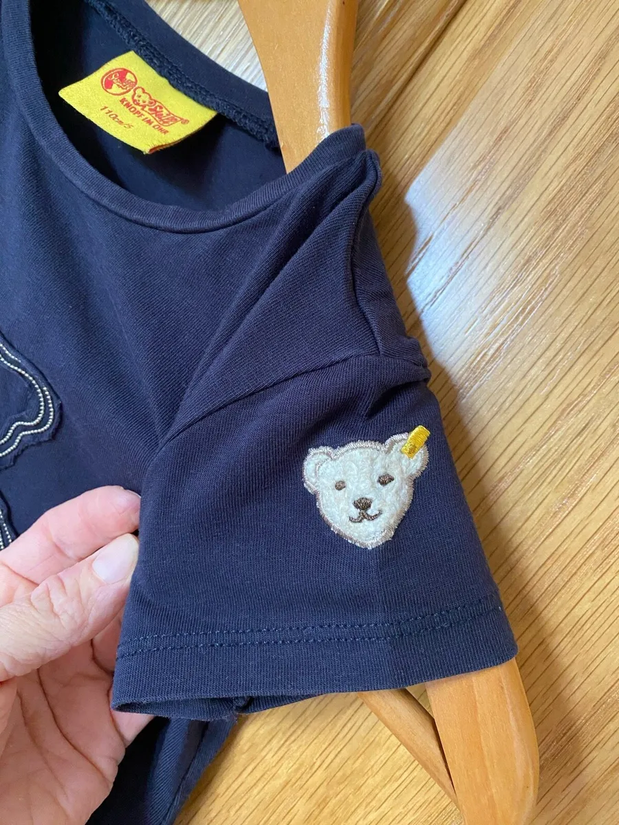 STEIFF Bear Girl’s Navy Marine Short Sleeve Top - Image 2