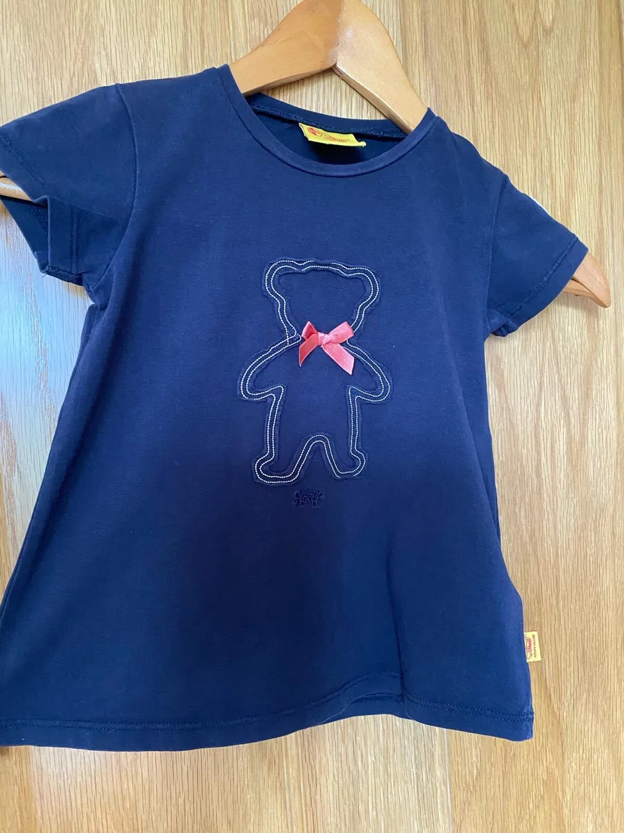 STEIFF Bear Girl’s Navy Marine Short Sleeve Top - Image 3