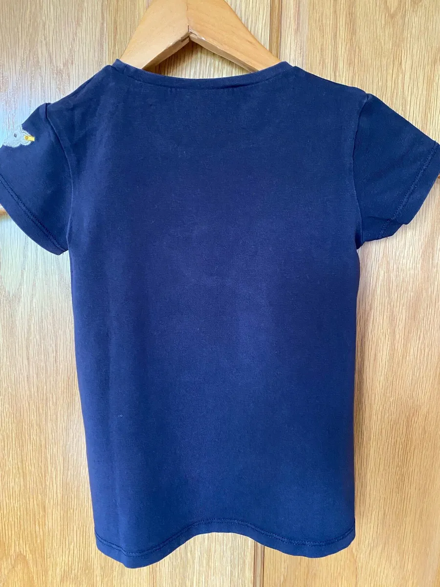 STEIFF Bear Girl’s Navy Marine Short Sleeve Top - Image 4