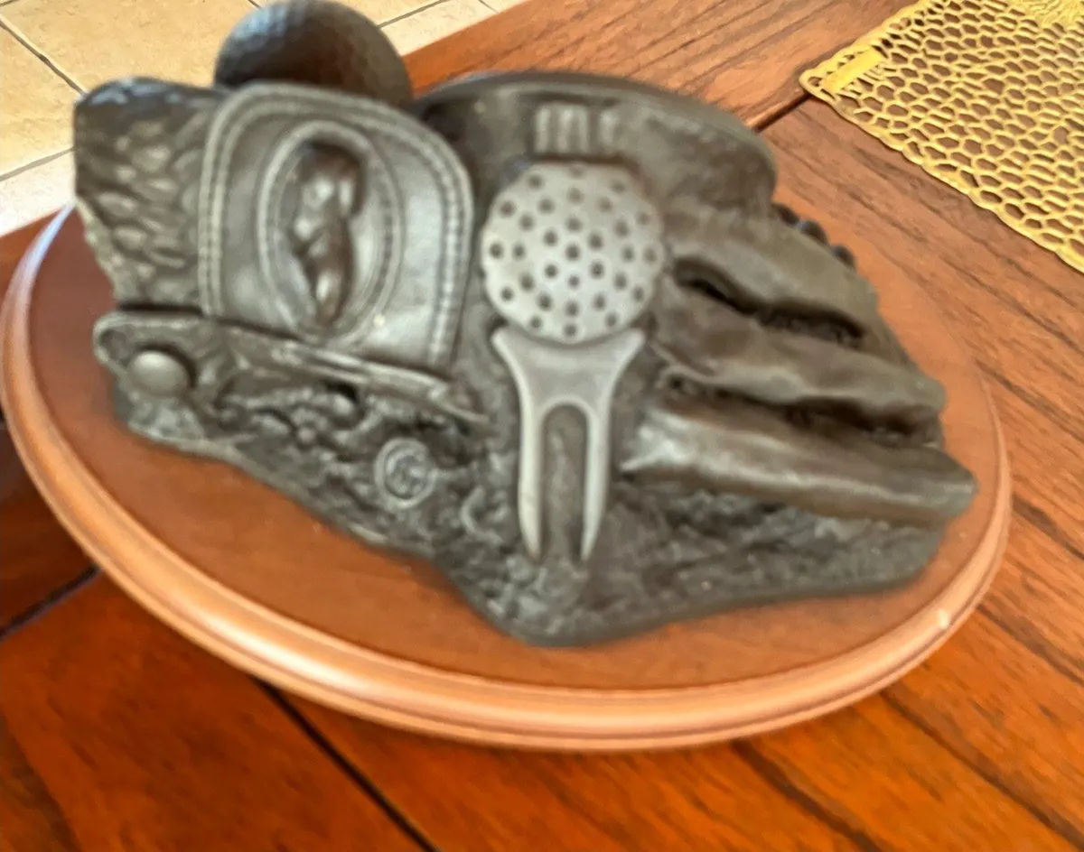Bronze Golfing Motif Clock - Image 2