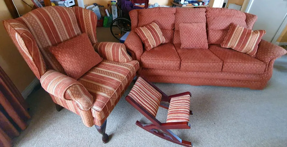 Queen Anne Chair and sofa - Image 2