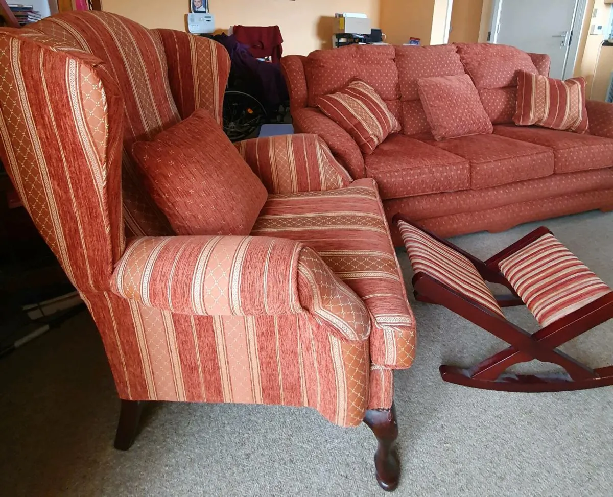 Queen Anne Chair and sofa - Image 4