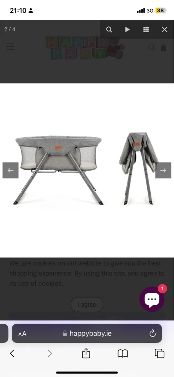 Travel cot - Image 1