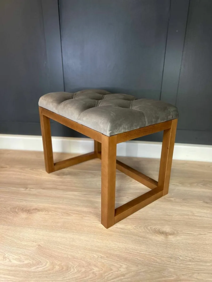 Wooden-Framed Bench 60x40cm - Image 1