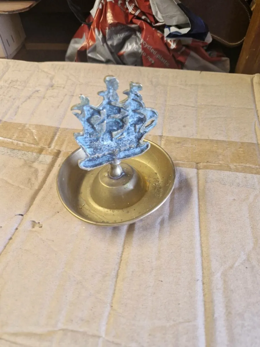 Vintage Brass Ships Ashtray - Image 4