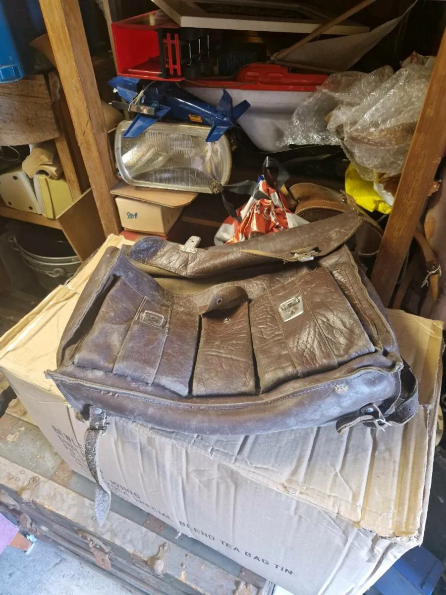 Vintage Leather School Bag - Image 1