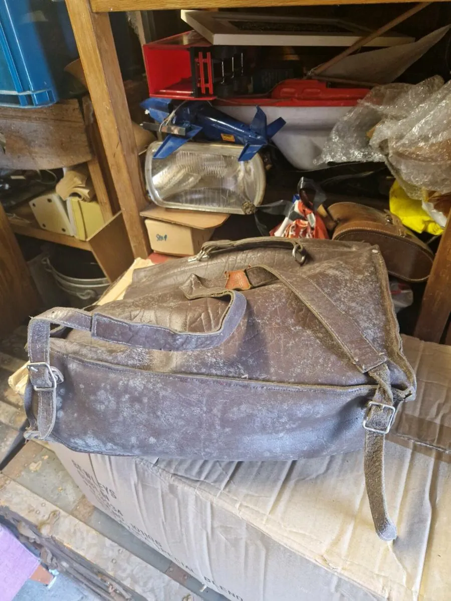 Vintage Leather School Bag - Image 2