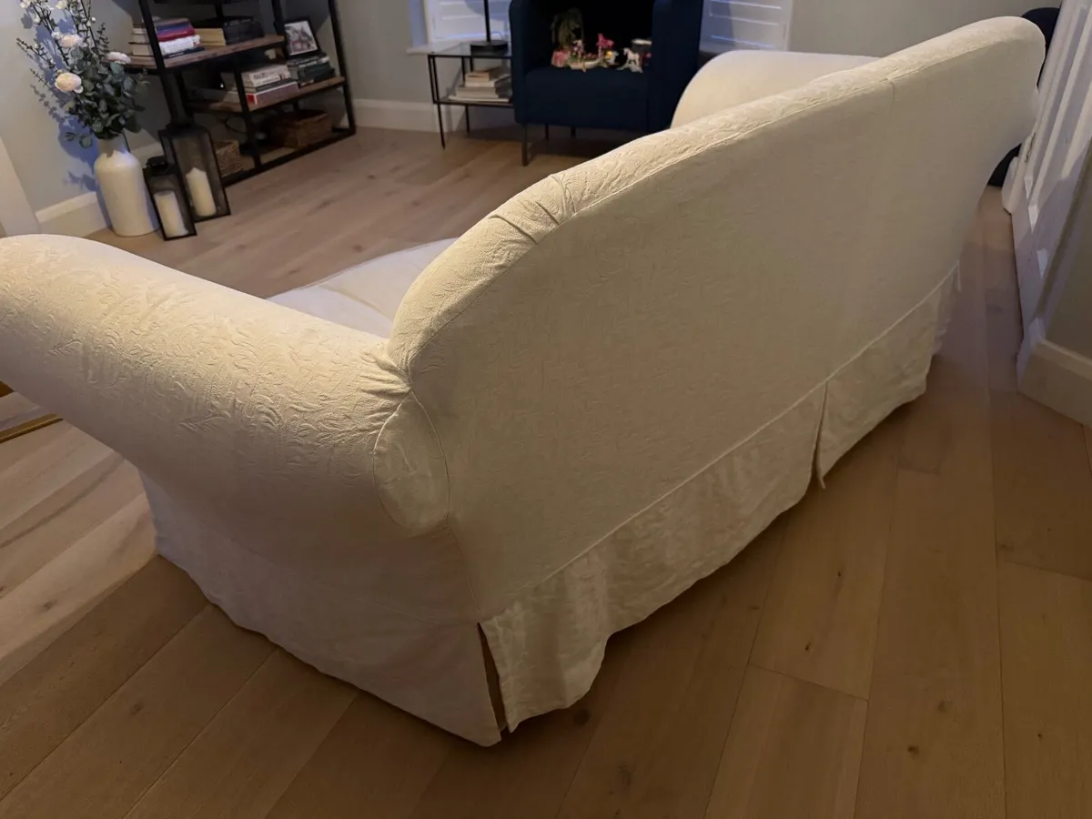 Sofa, White with Removable Cover - Image 2