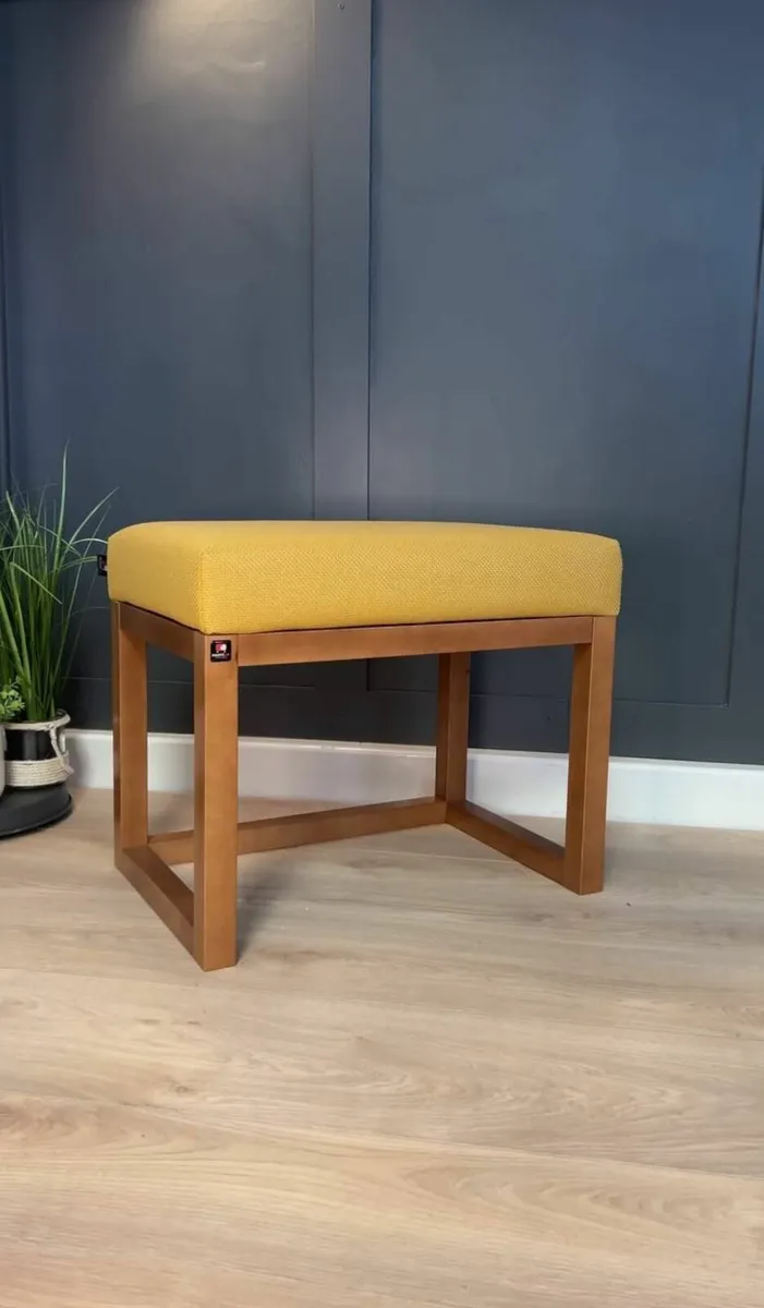 Wooden-Framed Bench 60x40cm - Image 1